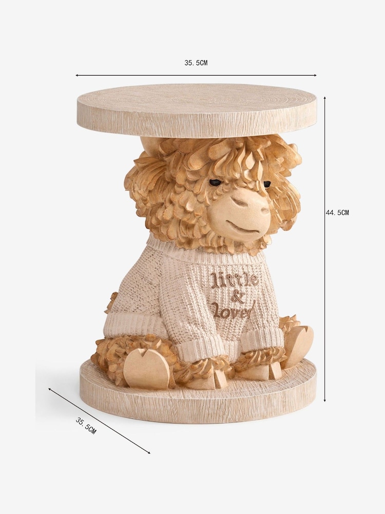 Natural Hamish Highland Cow Bedside Table - Image 4 of 4 Natural Hamish Highland Cow Bedside Table - Image 4 of 4