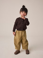 橄欖綠 - 柔軟燈芯絨長褲（3 個月-7 歲） - 圖片 1，共 8