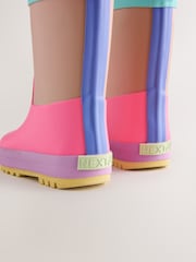 Pink/Brown Colourblock Wellies - Image 4 of 5