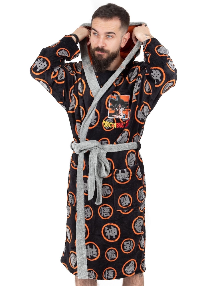 Vanilla Underground Black Dragon Ball Z Bath Robe - Image 1 of 6