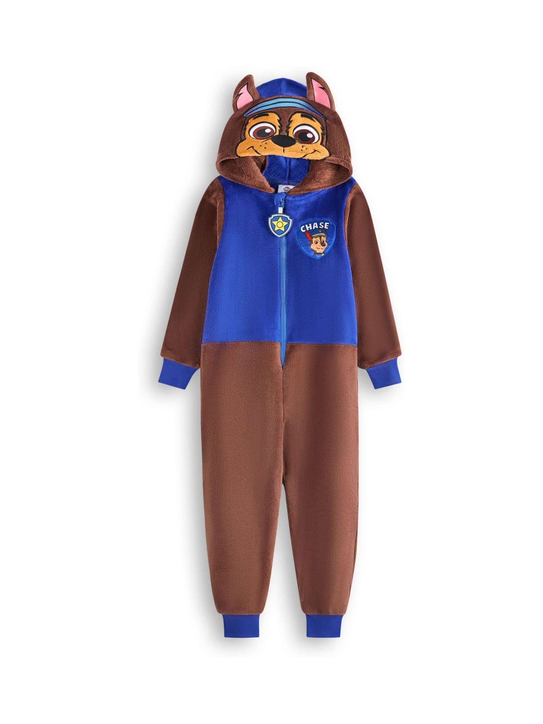 Vanilla Underground Unisex Kids Blue Paw Patrol Chase Applique Face Onesie - Image 4