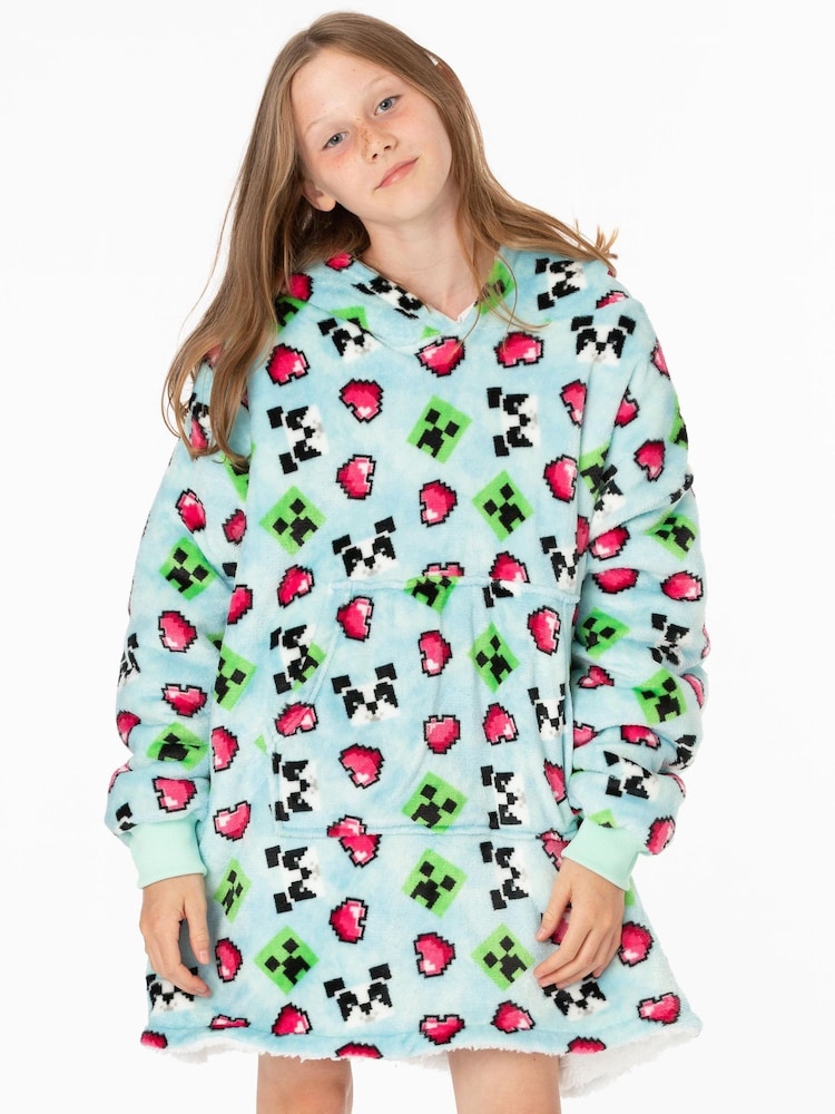 Vanilla Underground Blue Minecraft Blanket Hoodie - Image 1 of 6