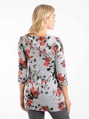 Weird Fish Grey Sidney Brushed Printed Tunic - Image 2 of 6