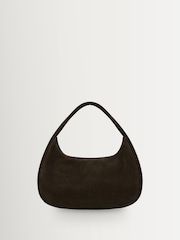 St Agni Brown Suede Large Bon Bon Bag - Image 1 of 5