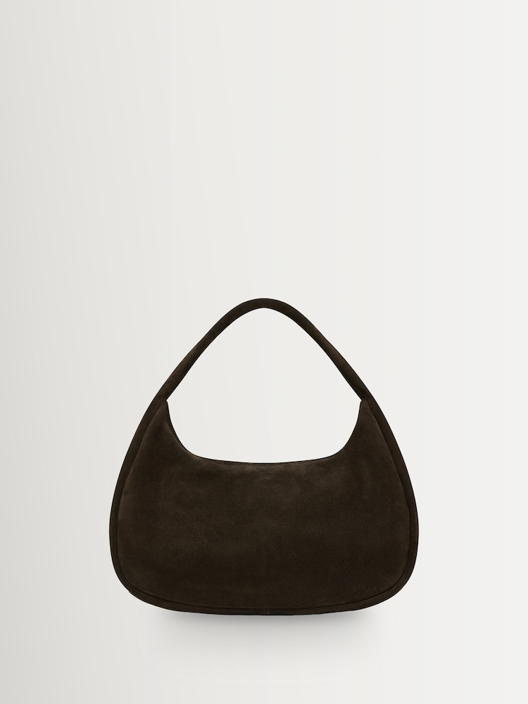 St Agni Brown Suede Large Bon Bon Bag - Image 1 of 5