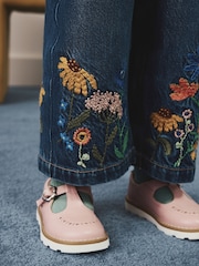 Bordado floral en rosa - Denim Dungaree Set (3mths-7yrs) - Imagen 3 de 3