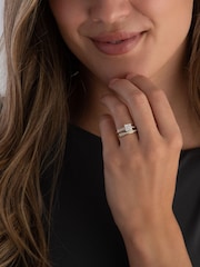 Beaverbrooks 18ct Yellow Gold Diamond 3.5mm Cluster Ring Bridal Set - Image 1 of 5