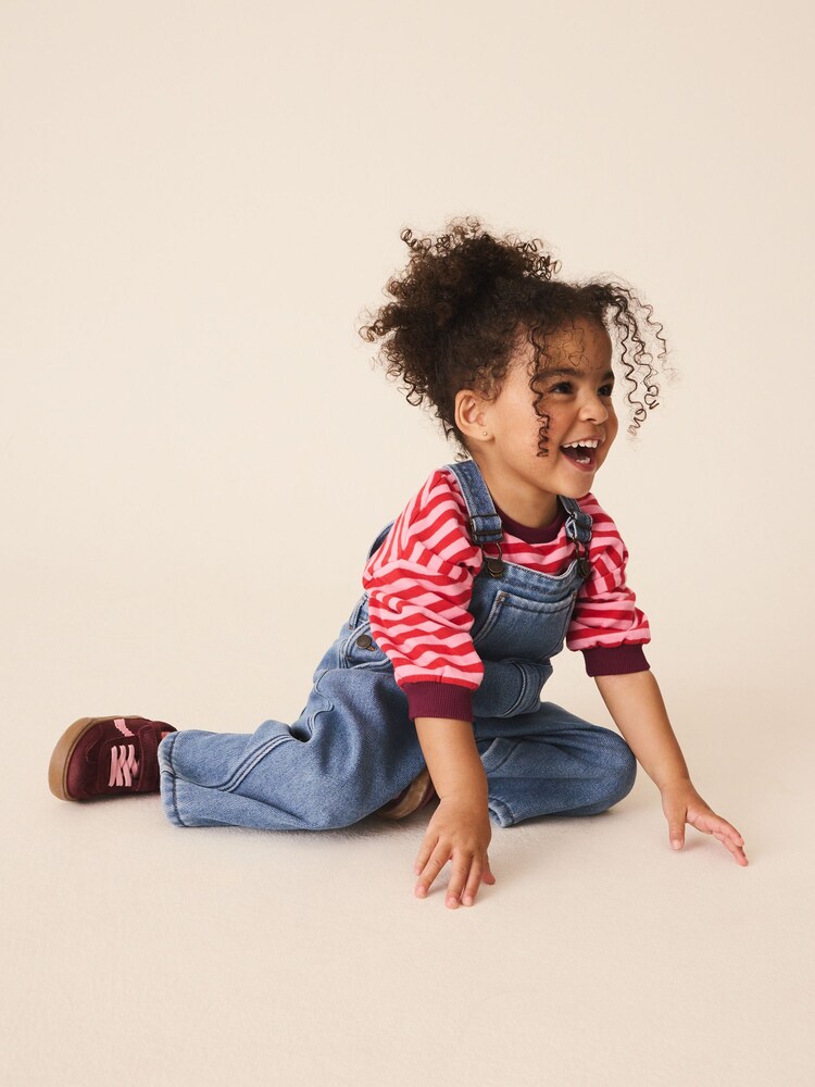 Темно-синий джинс - Cosy Fleece Lined Dungarees (3mths-7yrs) - Изображение 4 4