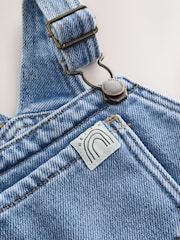 Dark Blue Denim Cosy Fleece Lined Dungarees (3mths-7yrs) - Image 7 of 9
