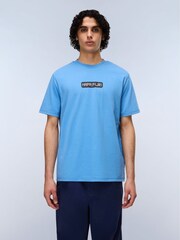 Napapijri Blue Box Logo Back Graphic T-Shirt - Image 3 of 7