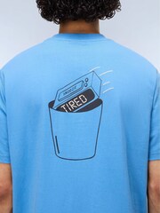 Napapijri Blue Box Logo Back Graphic T-Shirt - Image 5 of 7