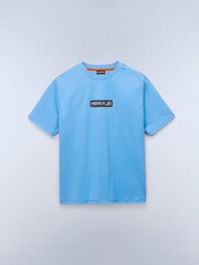 Napapijri Blue Box Logo Back Graphic T-Shirt - Image 6 of 7