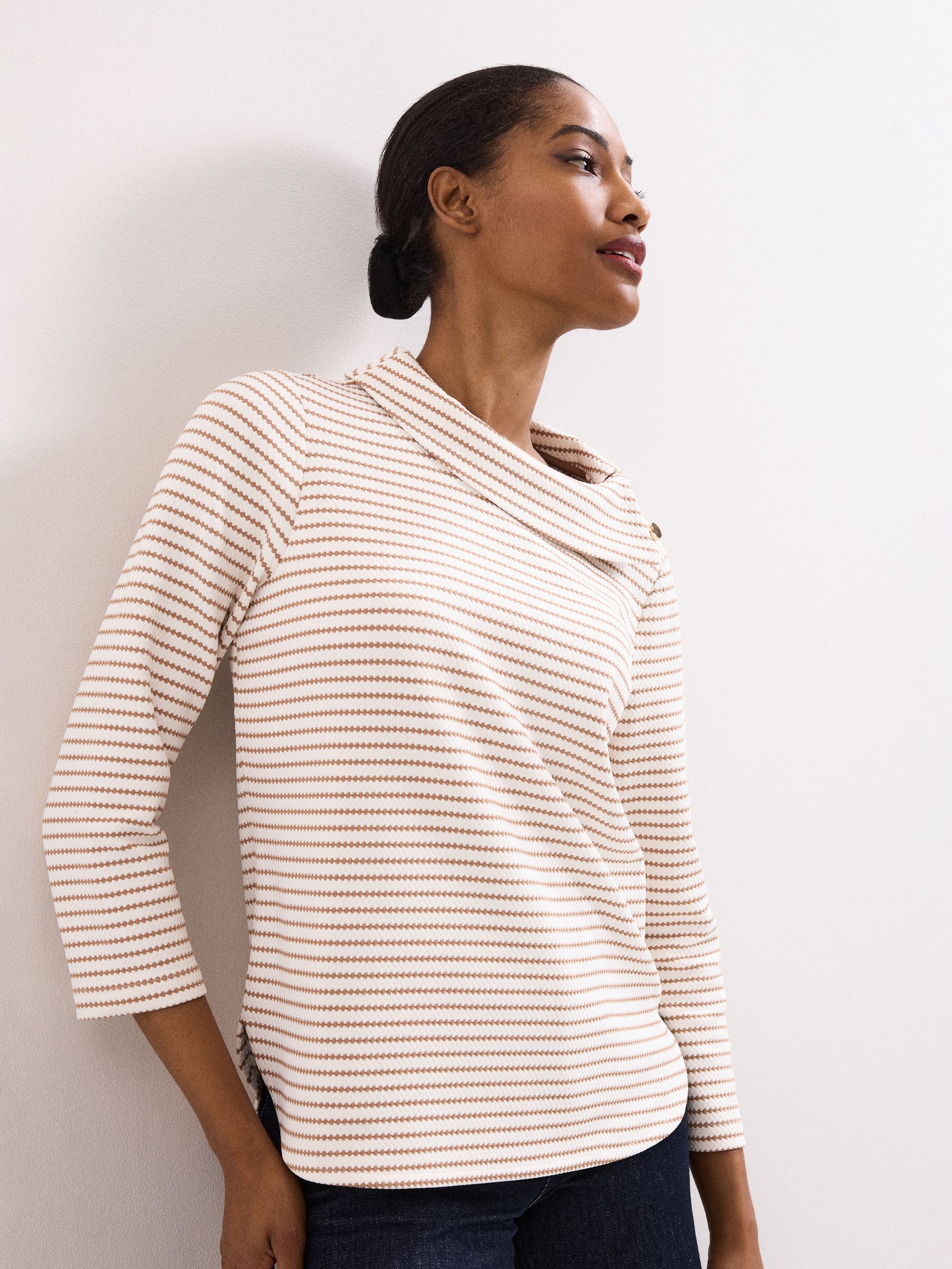 Phase Eight Women's Brown Remy Textured Top