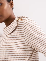 Phase Eight Brown Remy Textured Top - Image 4 of 7