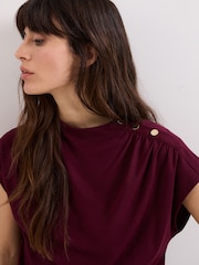Phase Eight Red Paige Ponte Top - Image 4 of 7