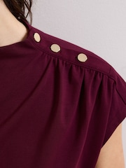 Phase Eight Red Paige Ponte Top - Image 5 of 7