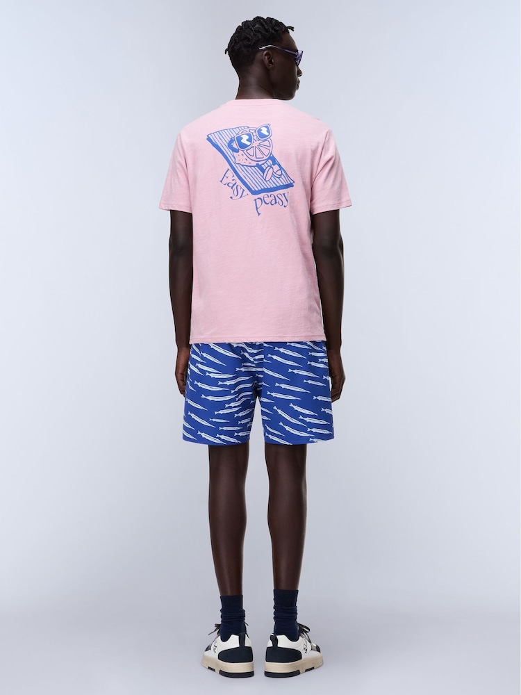 Napapijri Pink Easy Peasy Lemon Back Graphic T-Shirt - Image 1 of 7