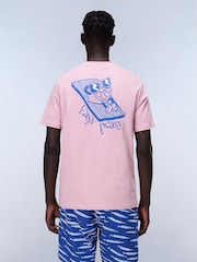 Napapijri Pink Easy Peasy Lemon Back Graphic T-Shirt - Image 4 of 7