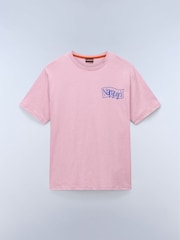 Napapijri Pink Easy Peasy Lemon Back Graphic T-Shirt - Image 6 of 7