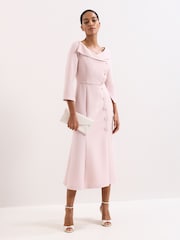 Phase Eight Pink Petite Sienna Tux Dress - Image 1 of 8