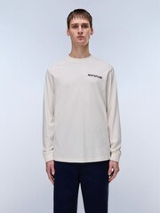 Napapijri Food Back Graphic Long Sleeve White T-Shirt - Image 3 of 7