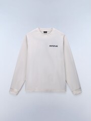 Napapijri Food Back Graphic Long Sleeve White T-Shirt - Image 6 of 7