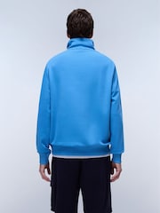 Napapijri Box Logo Quarter Zip Blue Sweatshirt - Image 3 of 5