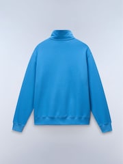 Napapijri Box Logo Quarter Zip Blue Sweatshirt - Image 5 of 5