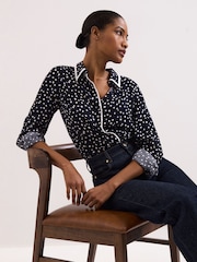 Phase Eight Blue Rita Spot Shirt - Image 4 of 8
