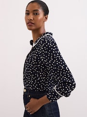 Phase Eight Blue Rita Spot Shirt - Image 6 of 8