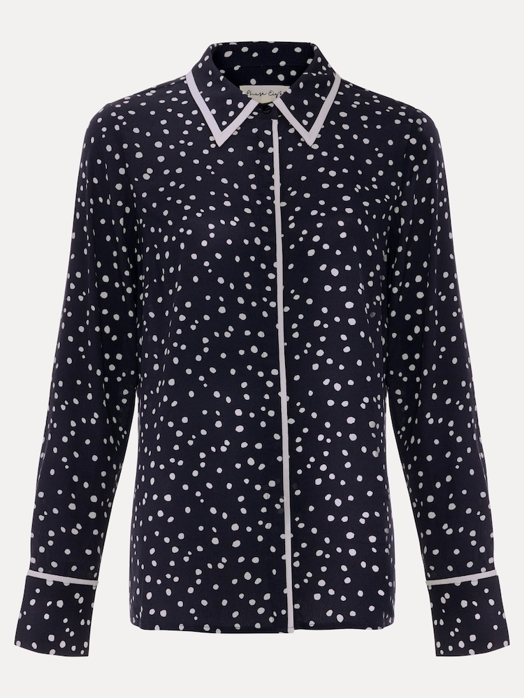 Phase Eight Blue Rita Spot Shirt - Image 8 of 8