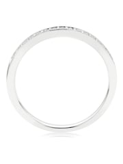 Beaverbrooks Platinum Diamond 2mm Half Eternity Ring - Image 4 of 6