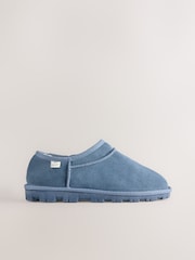 Denim Blue Suede Mini Boot Slippers - Image 8 of 11