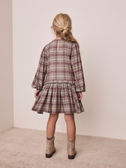 Brown Check Dress (3-16yrs) - Image 3 of 9