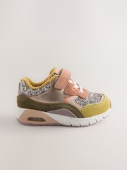 Multi Glitter Touch Fastening Elastic Lace Bubble Trainers - Image 2 of 5