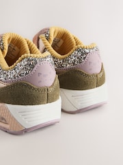 Multi Glitter Touch Fastening Elastic Lace Bubble Trainers - Image 3 of 5