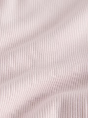 The Set 4 Pack Cropped Ribbed Racer Vests Ecru/Grey Marl/ White/Pink - Image 6 of 7