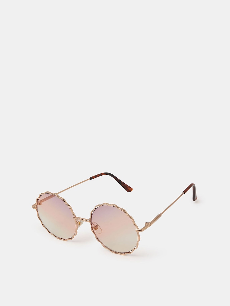 Accessorize Gold Round Flower Sunglasses - Image 2 of 3