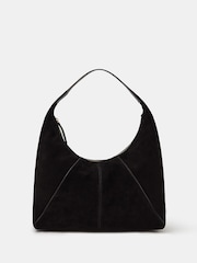 Accessorize Black Suede Shoulder Bag - Image 1 of 2
