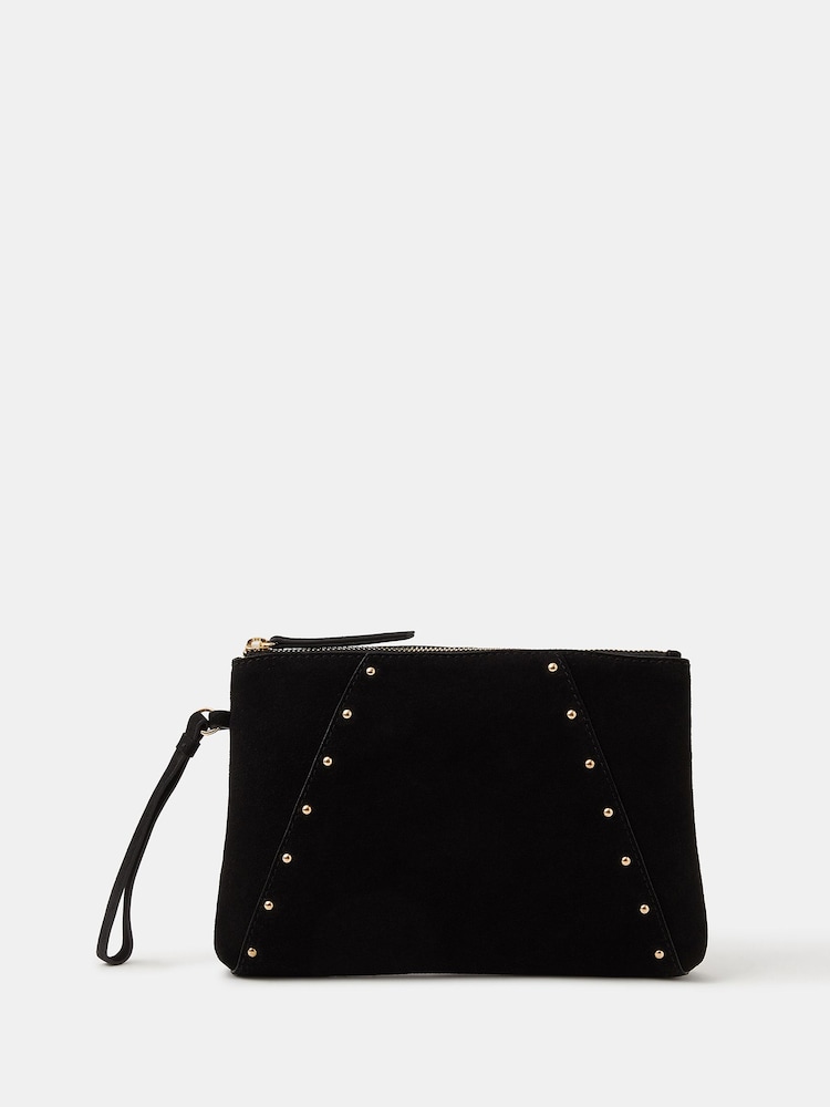 Accessorize Stud Suede Clutch Bag - صورة 1 من 2 Accessorize Stud Suede Clutch Bag - صورة 1 من 2