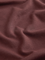 Chocolate Brown Relaxed Boxy Elbow Length Crew Neck T-Shirt - Image 7 of 7