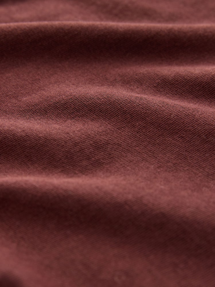 Chocolate Brown Essential Pure Cotton Short Sleeve Crew Neck T-Shirt - Image 8 of 8 Chocolate Brown Essential Pure Cotton Short Sleeve Crew Neck T-Shirt - Image 8 of 8