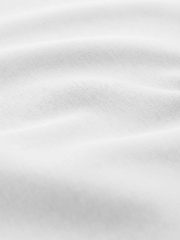 White Oversized Relaxed Fit Boxy Heavyweight Crew Neck T-Shirt - Image 6 of 6