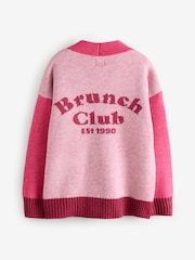 Bath & Body Works Pink Brunch Club Lounge Cardigan - Image 6 of 8