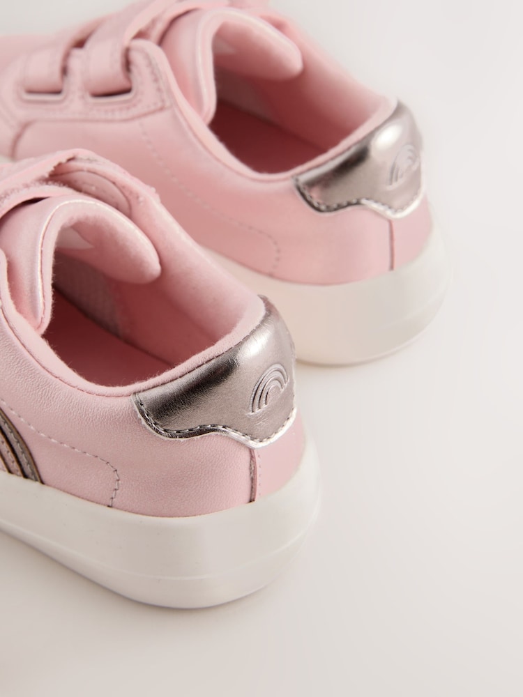 Pink Metallic Wide Fit (G) Touch Fasten Trainers - Image 5 of 5 Pink Metallic Wide Fit (G) Touch Fasten Trainers - Image 5 of 5