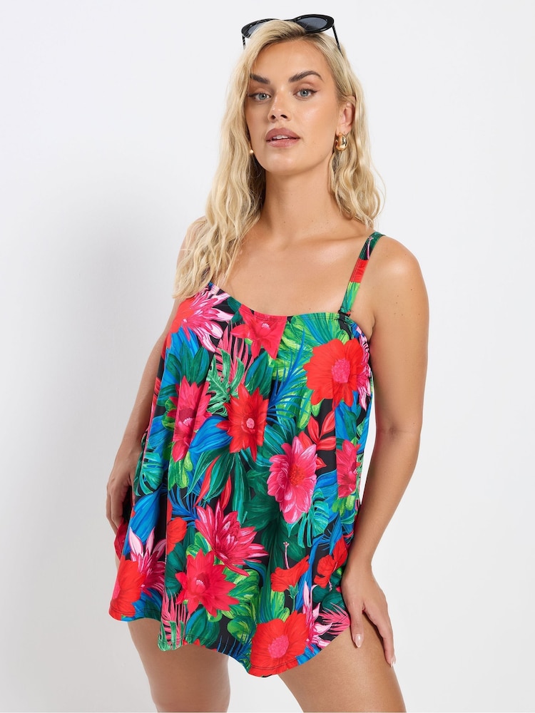 Yours Curve Red A-Line Tankini - Image 1 of 5 Yours Curve Red A-Line Tankini - Image 1 of 5