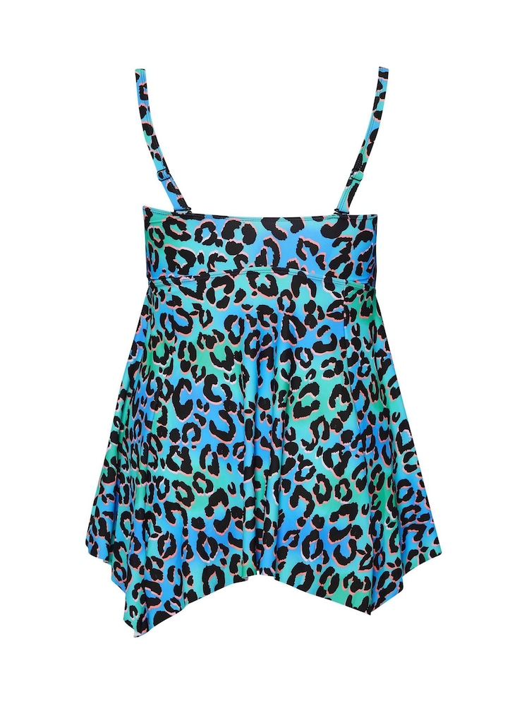 Yours Curve Blue Hanky Hem Tankini - Image 7 of 7 Yours Curve Blue Hanky Hem Tankini - Image 7 of 7