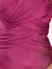 Yours Curve Red Super Sculpt Swimsuit - Image 5 of 7