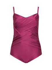 Yours Curve Red Super Sculpt Swimsuit - Image 6 of 7