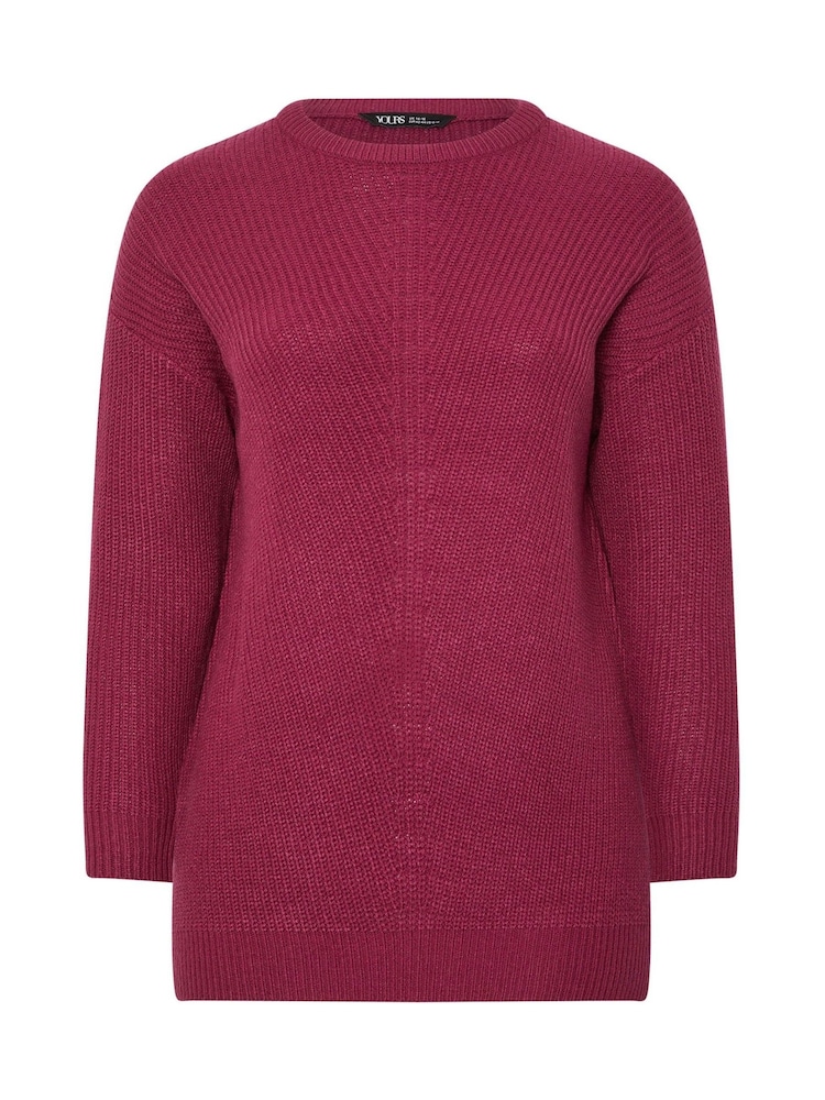 Yours Curve Red Essential Jumper - Image 5 of 5 Yours Curve Red Essential Jumper - Image 5 of 5